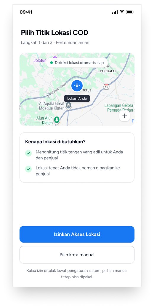 Location permission explained, with a manual city option