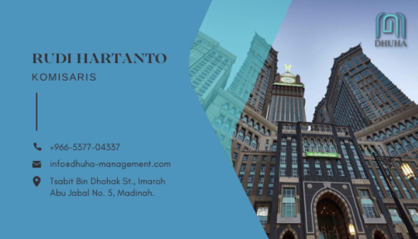 DHUHA Land Arrangement business card