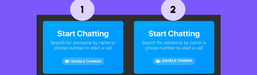 Camera permission screen comparison
