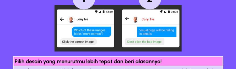 Chat screen comparison: neutral vs. red/urgent styling